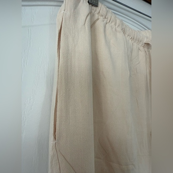 NWT - Cream Cotton/Linen Wideleg Pants - Size Medium - Picture 6 of 7